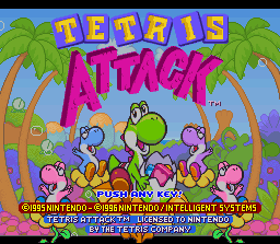 Tetris Attack Main Screen